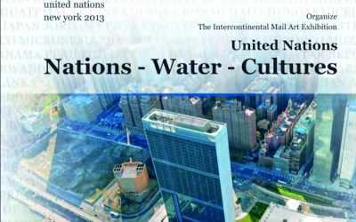 BIRUTĖ NOMEDA STANKŪNIENĖ WITH HER PAINTING „BE WARE OF ARTIST“ PARTICIPATED IN INTERNATIONAL EXHIBITION „UNITED NATIONS: NATIONS – WATER – CULTURES“ AT THE UNITED NATIONS HEADQUARTERS IN NYC